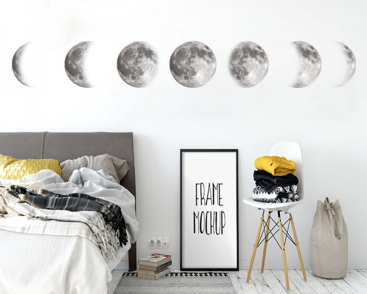 Lunar Cycle Astronomy Stickers